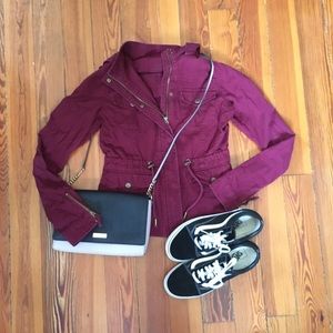 Areopostale Burgundy Zip-up jacket